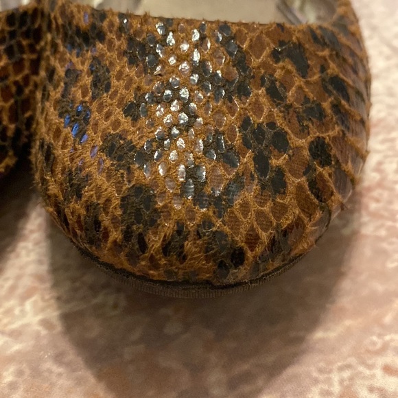 Steve Madden P-Heaven Patent Flat Ballet Style Shoe Snakeskin Leopard Pattern - Picture 6 of 14